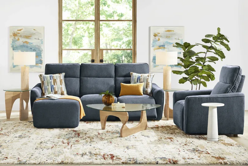 Tremont Indigo 6 Pc Power Reclining Sectional Living Room