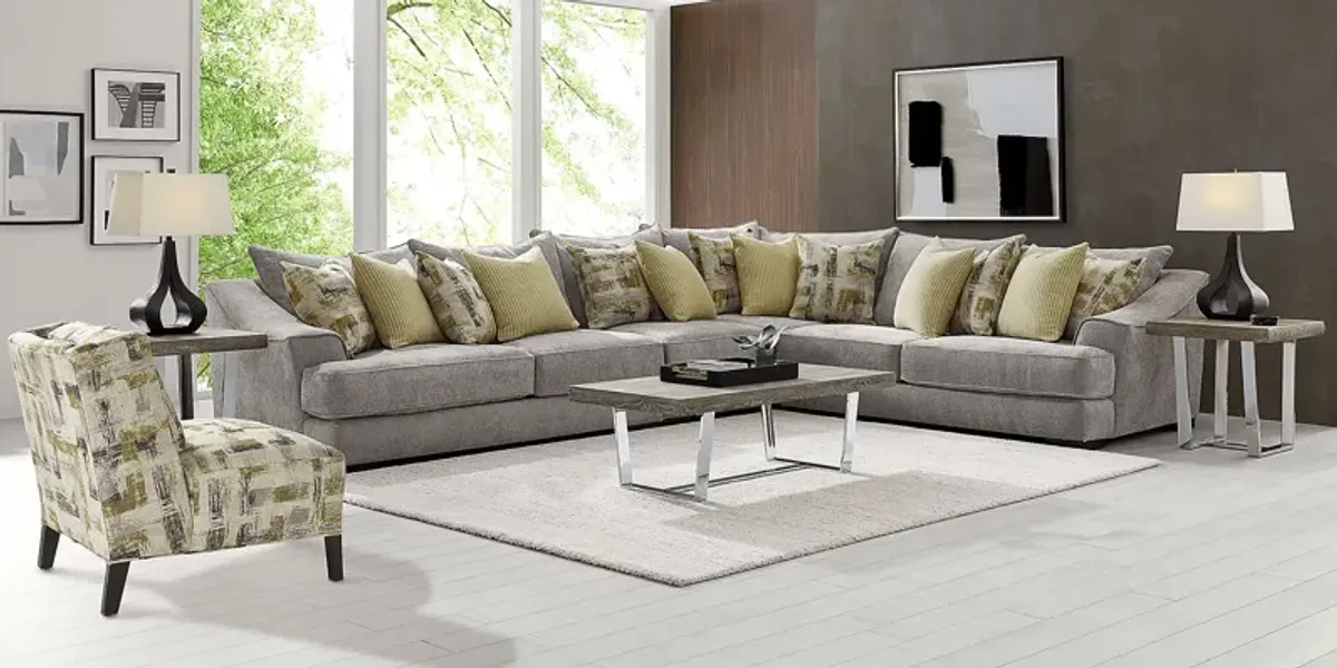 Kinley Gray 7 Pc Sectional Living Room