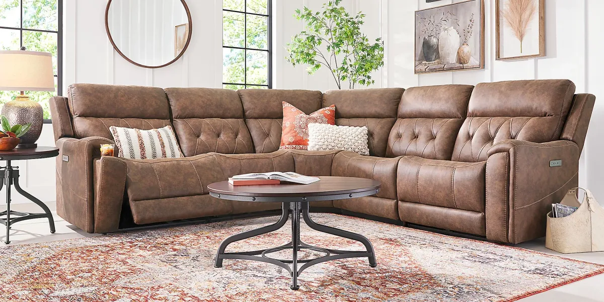 Hardwick Brown 8 Pc Sectional Living Room