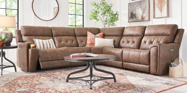 Hardwick Brown 8 Pc Sectional Living Room