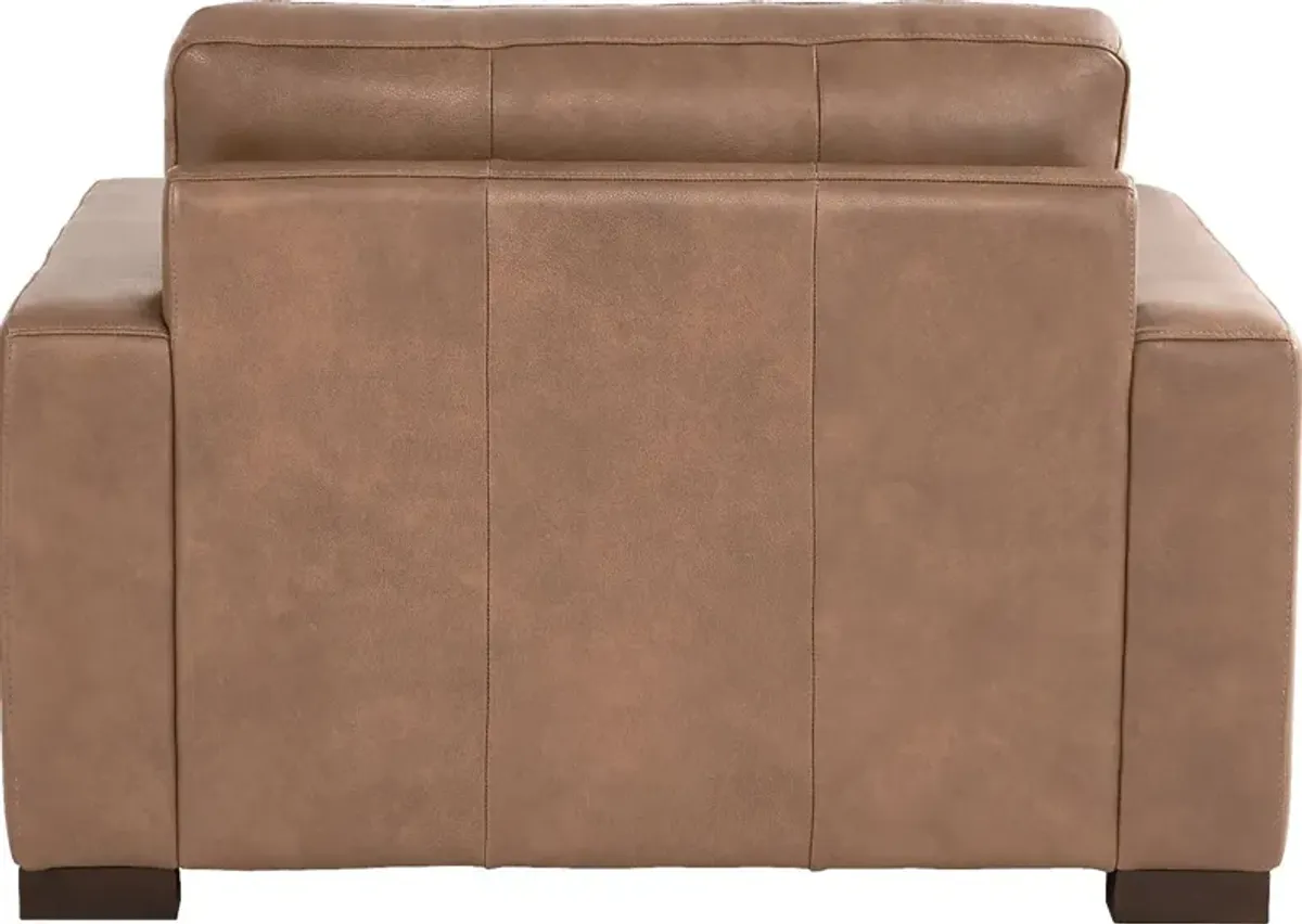 Messina Brown Leather 5 Pc Living Room