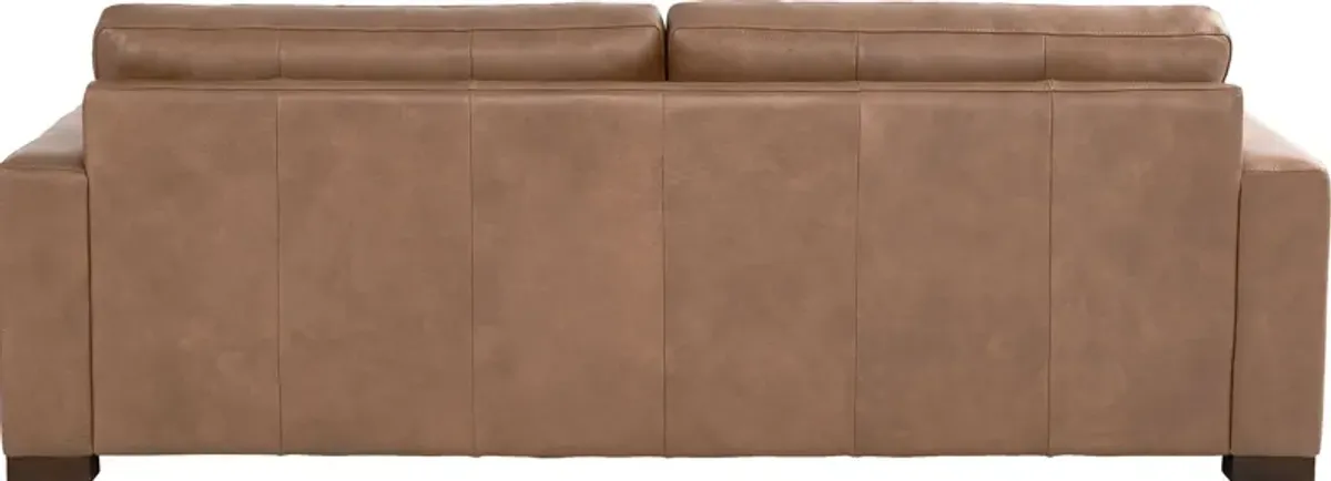 Messina Brown Leather 5 Pc Living Room