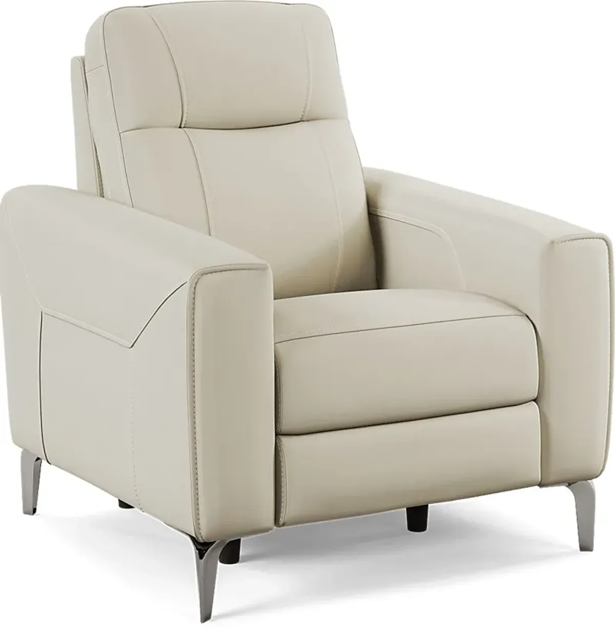 Parkside Heights Beige Leather 3 Pc Living Room with Dual Power Reclining Sofa