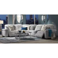 Bedingfield Gray 9 Pc Dual Power Reclining Sectional Living Room