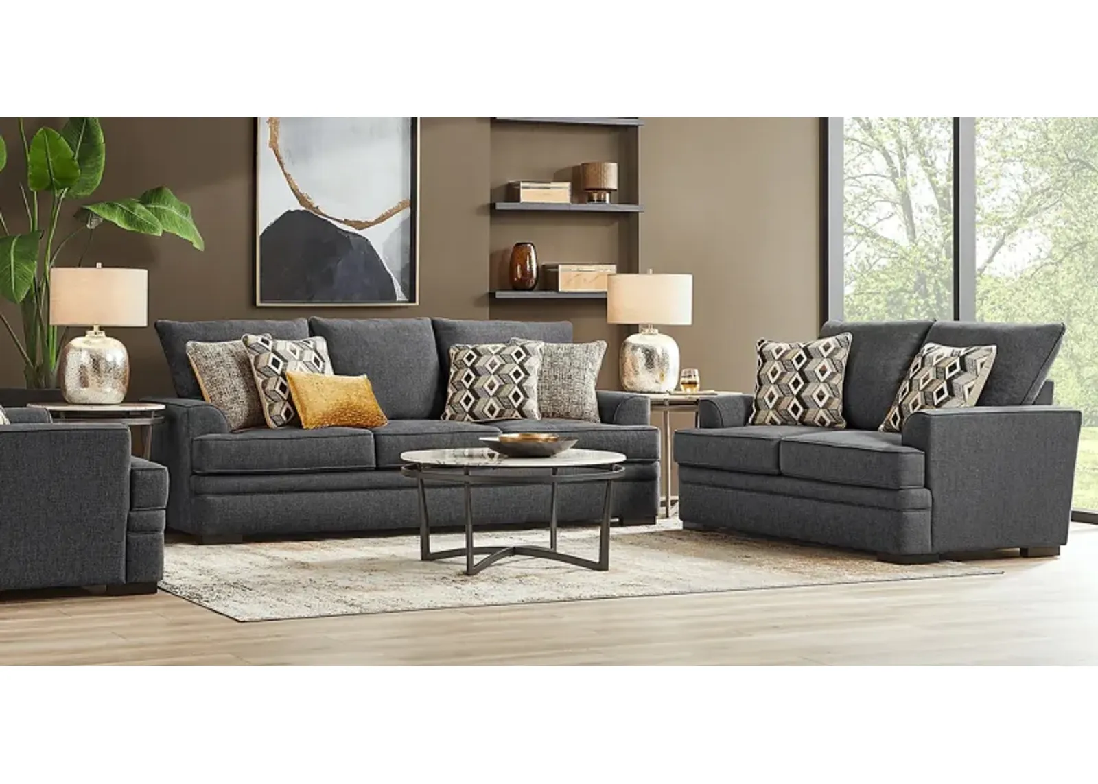 Surrey Hills Black 8 Pc Living Room