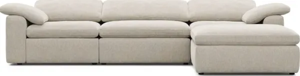 The Flow Gray 4 Pc Dual Power Reclining Sectional
