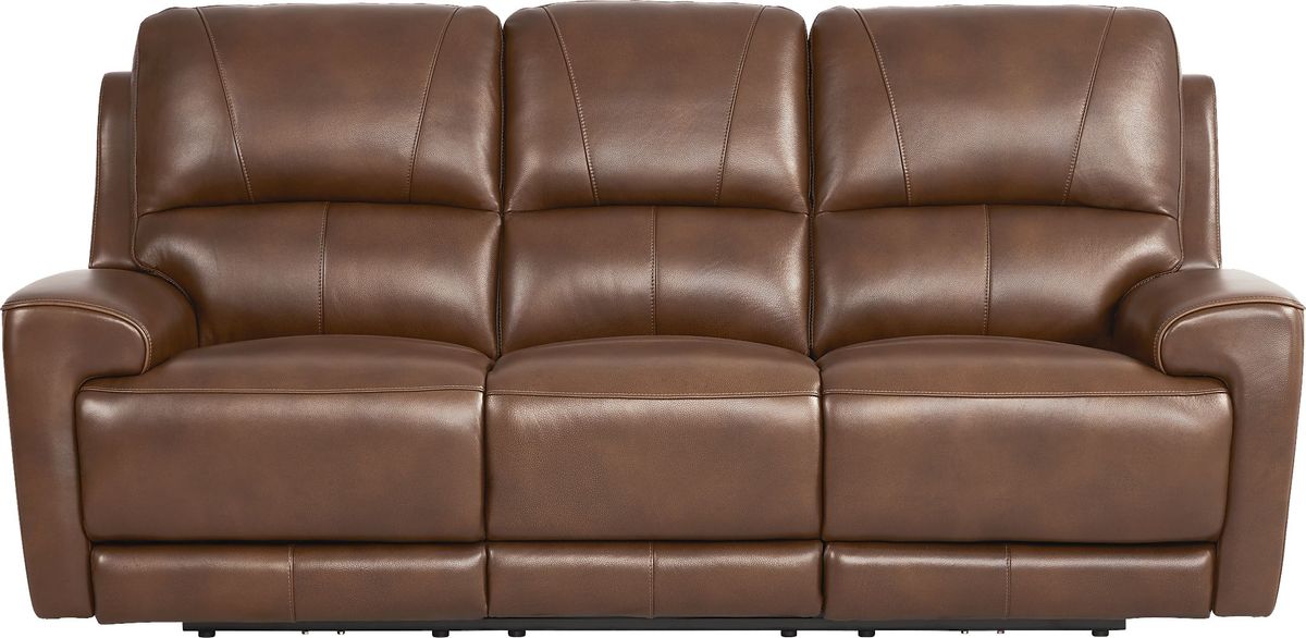 Fremont Brown Leather 5 Pc Living Room with Dual Power Reclining Sofa