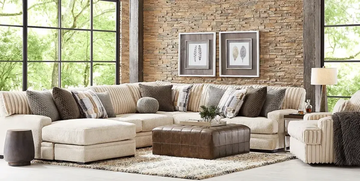 Hudson Street Beige 4 Pc Sectional