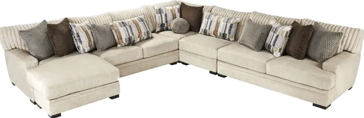 Hudson Street Beige 4 Pc Sectional