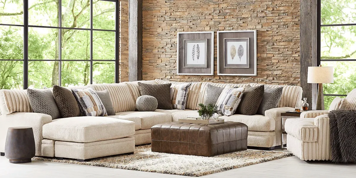 Hudson Street Beige 4 Pc Sectional