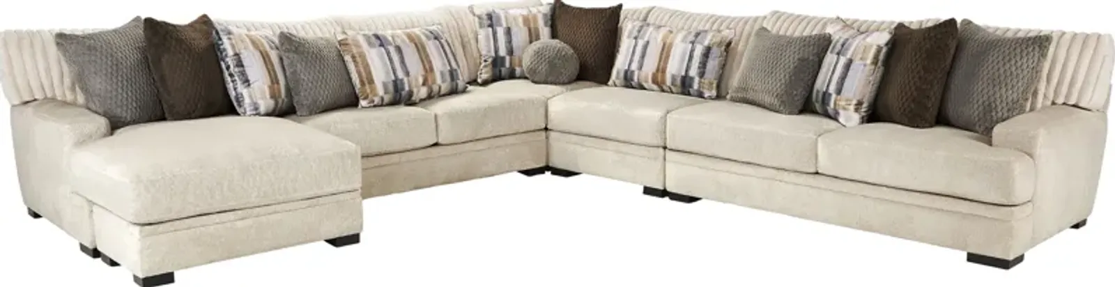 Hudson Street Beige 4 Pc Sectional