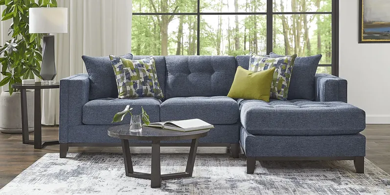 Chatham Navy 5 Pc Sectional Living Room