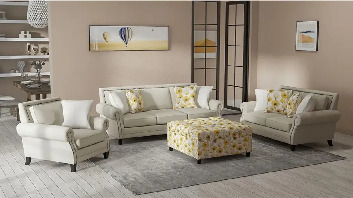 Colwood Yellow Storage Ottoman