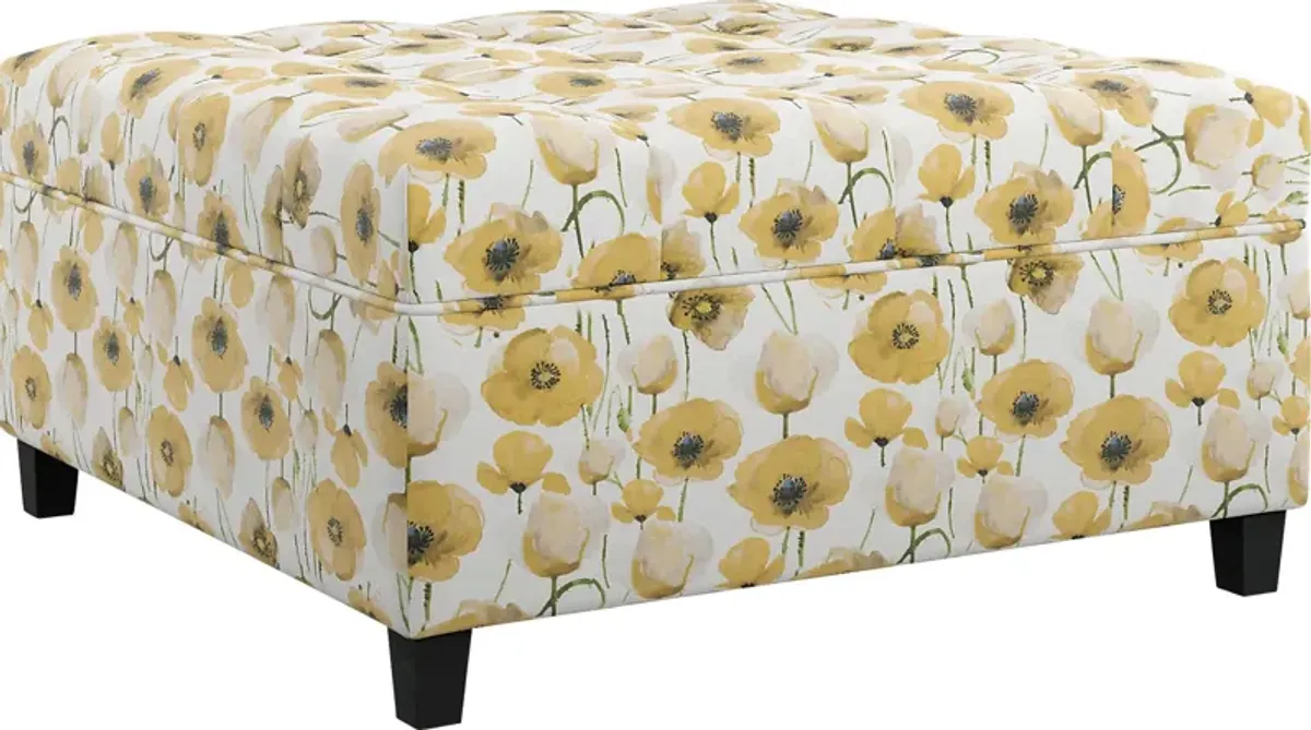 Colwood Yellow Storage Ottoman