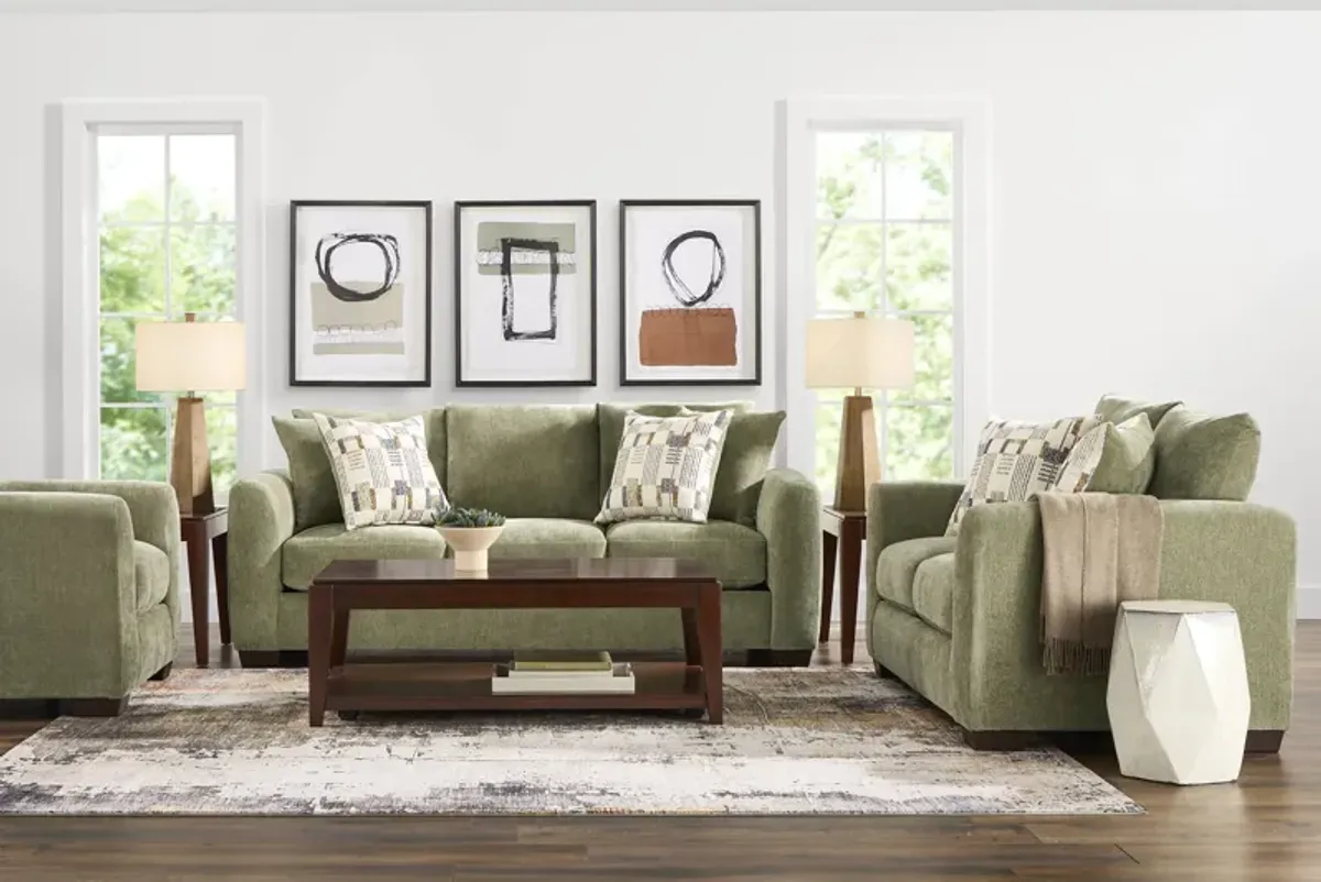 Chamberlain Green 7 Pc Living Room