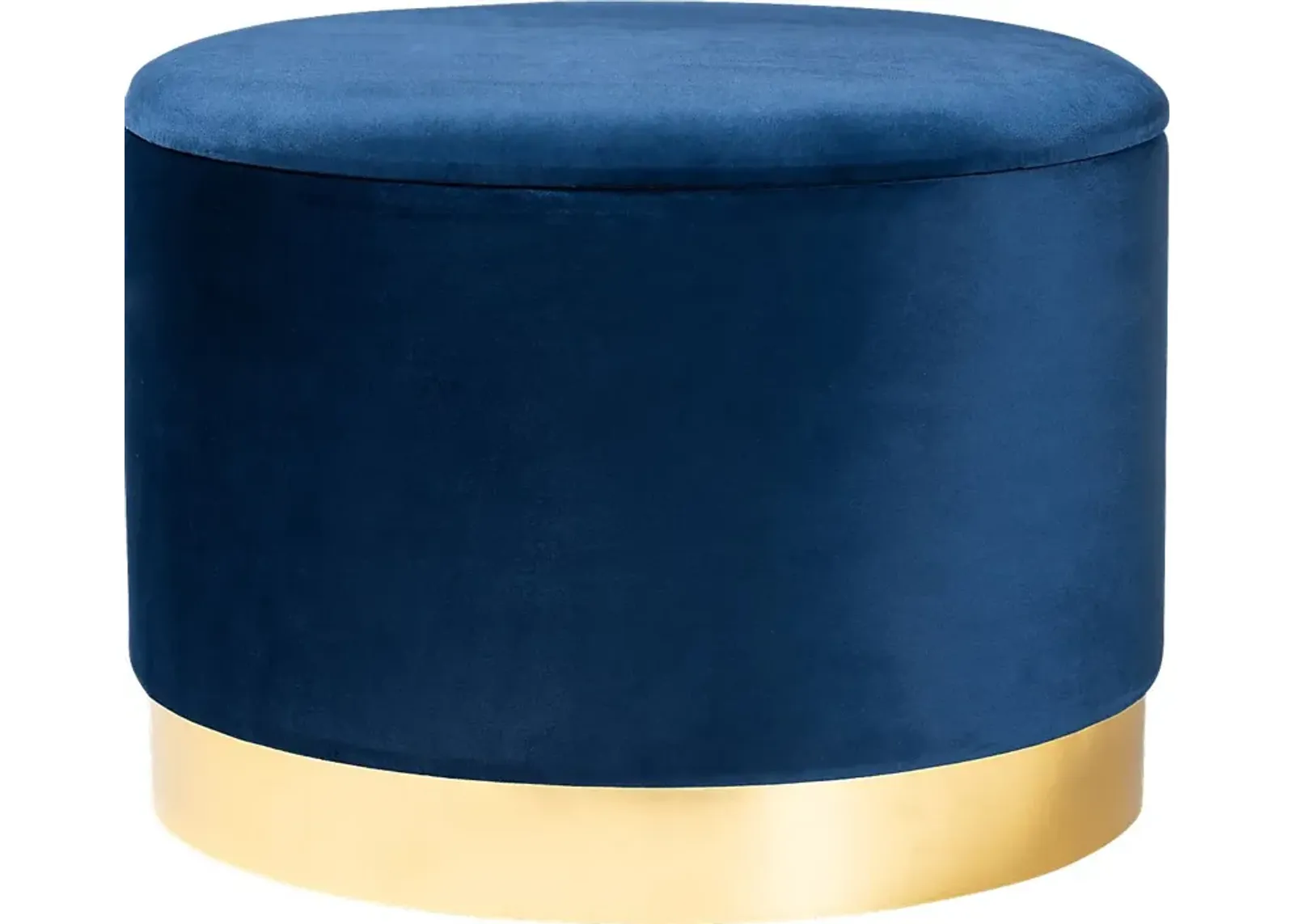 Ailanthus Navy Blue Ottoman