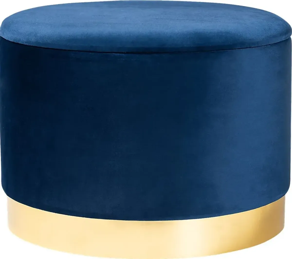 Ailanthus Navy Blue Ottoman