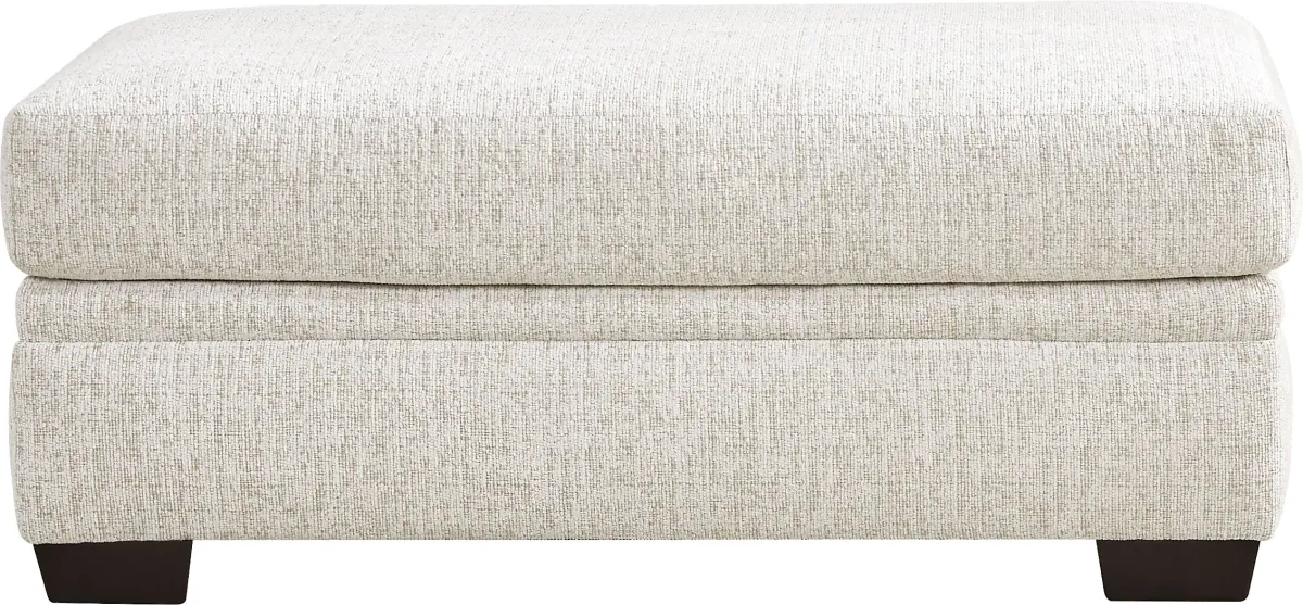 Cooper White Ottoman