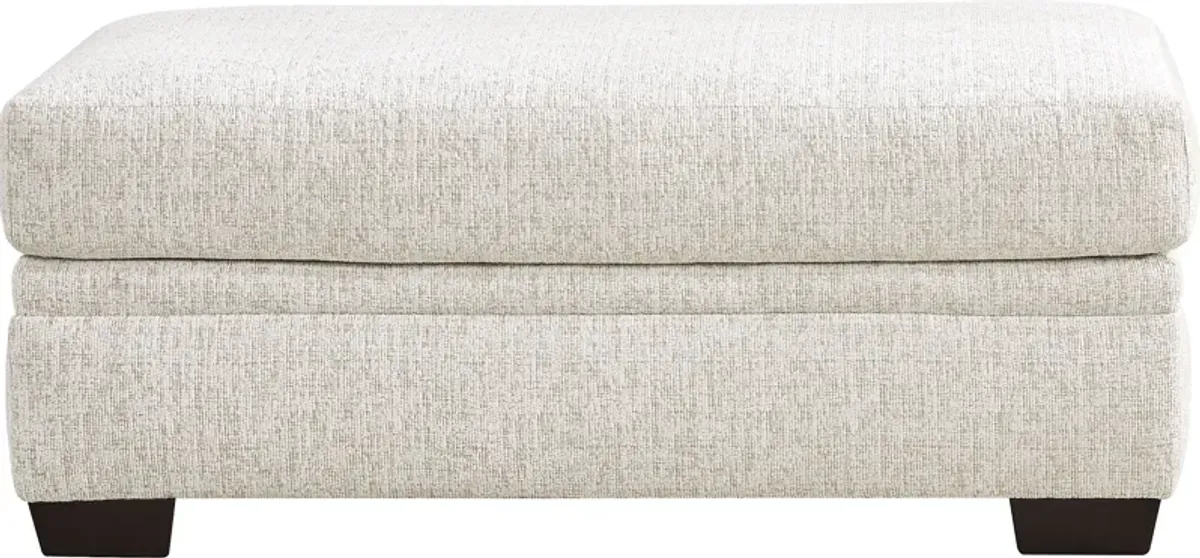 Cooper White Ottoman