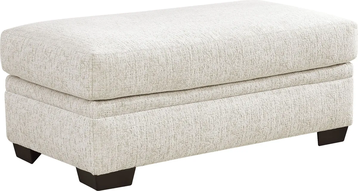 Cooper White Ottoman