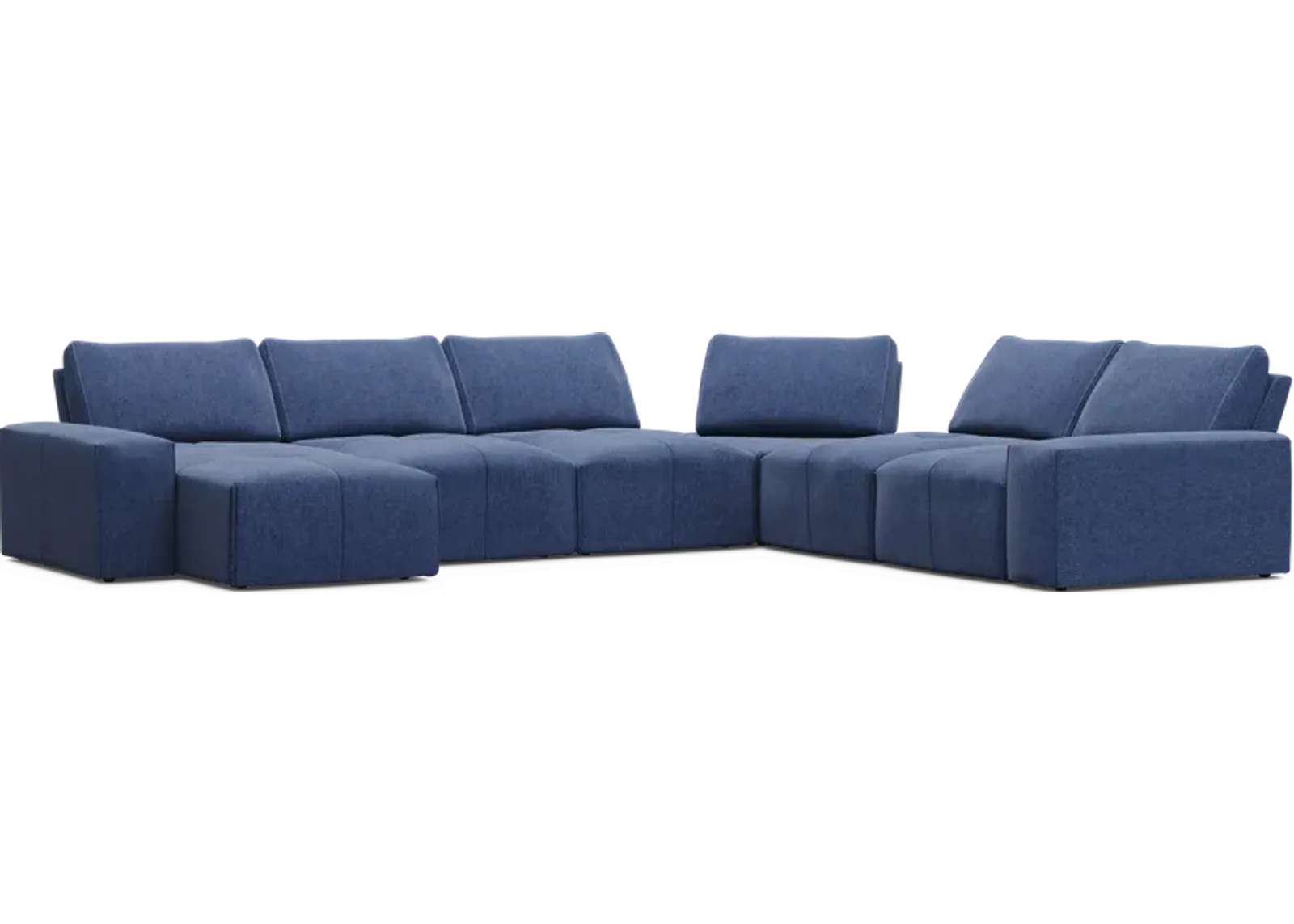 Laney Blue 6 Pc Sectional