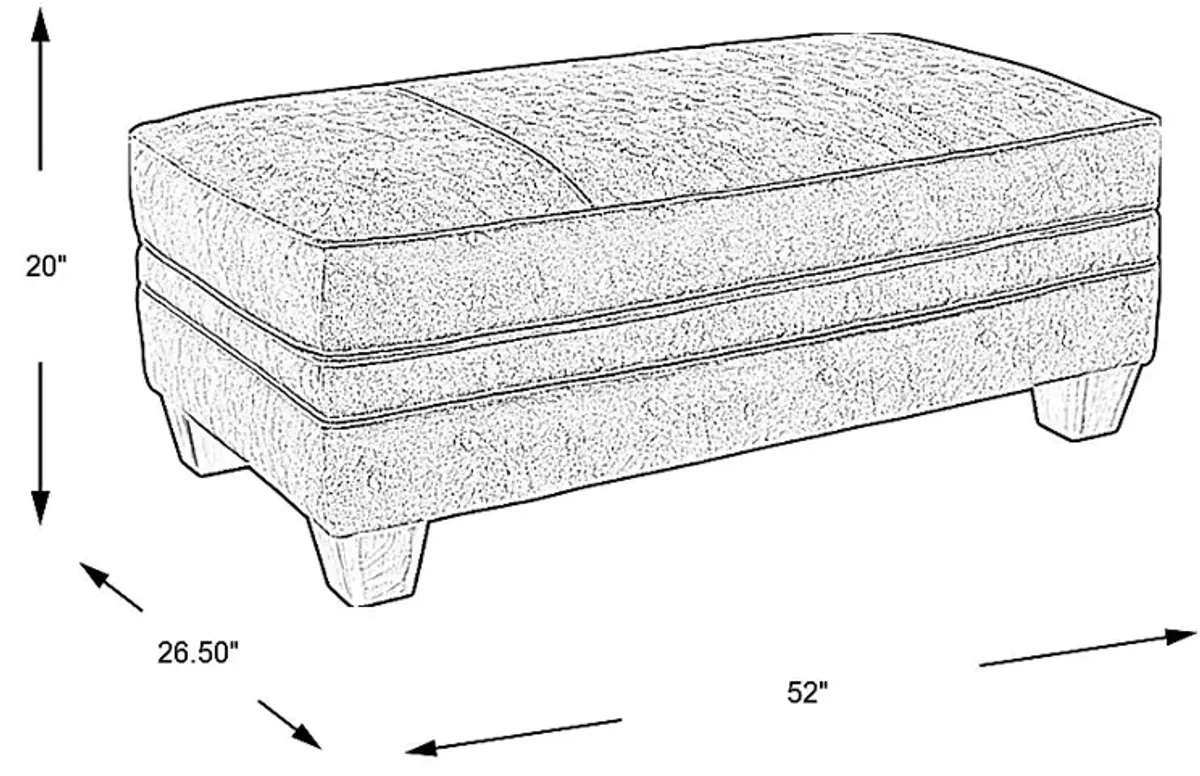 Hancock Park Brown Ottoman