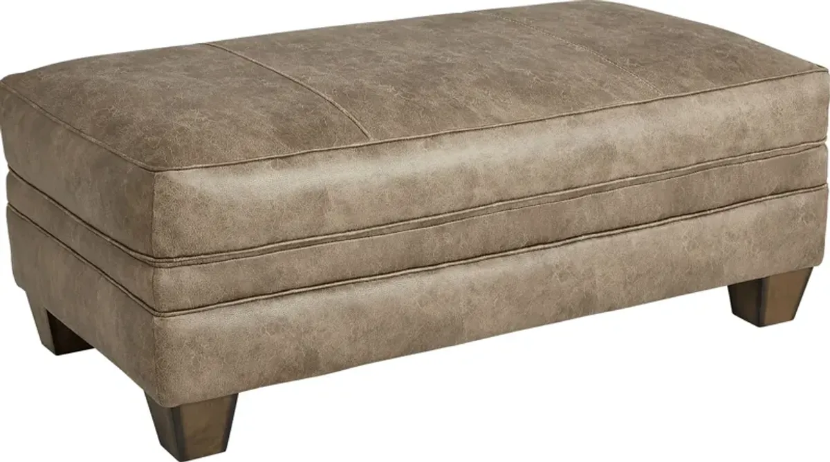 Hancock Park Brown Ottoman