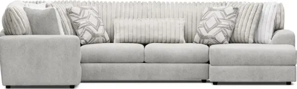 Moreau Street Gray 3 Pc Sectional