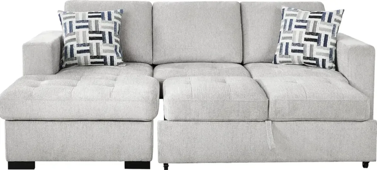 Geneva Gray 2 Pc Sleeper Sectional