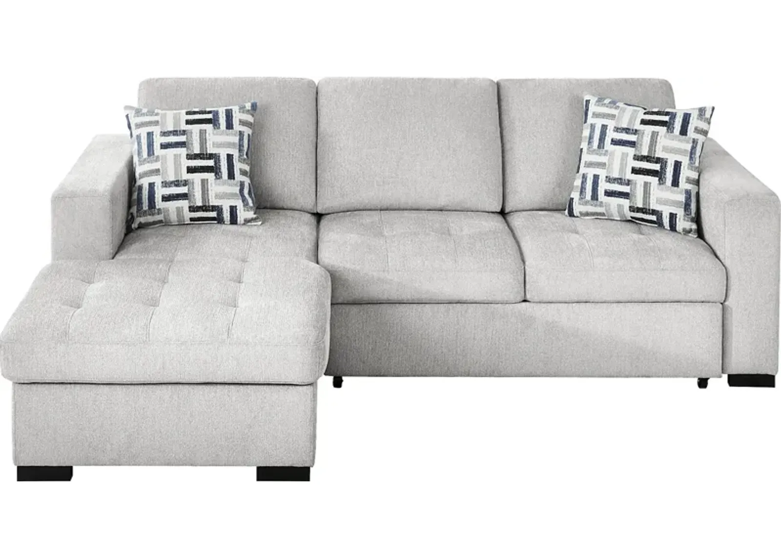 Geneva Gray 2 Pc Sleeper Sectional