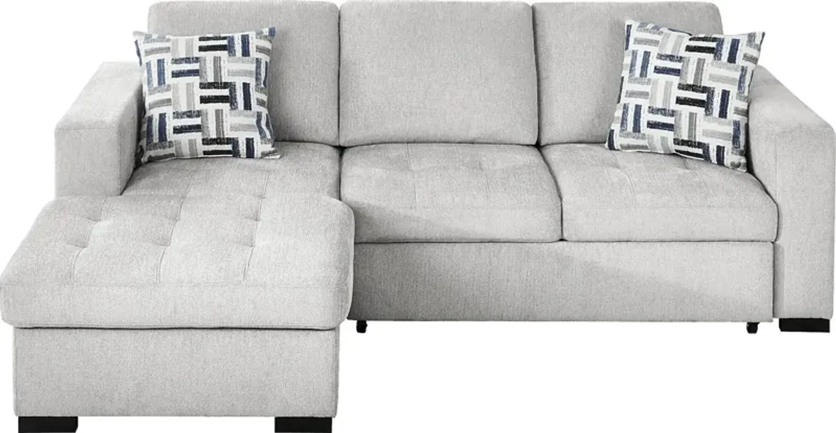 Geneva Gray 2 Pc Sleeper Sectional