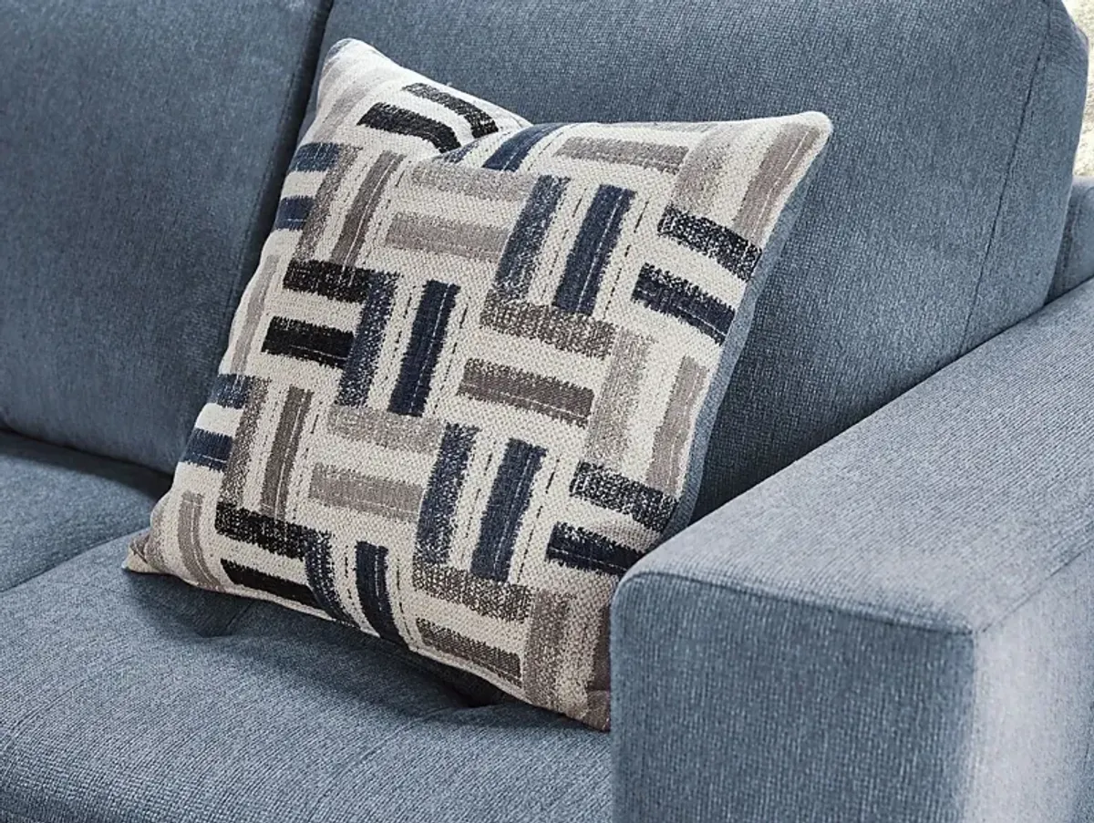 Geneva Blue 2 Pc Sleeper Sectional