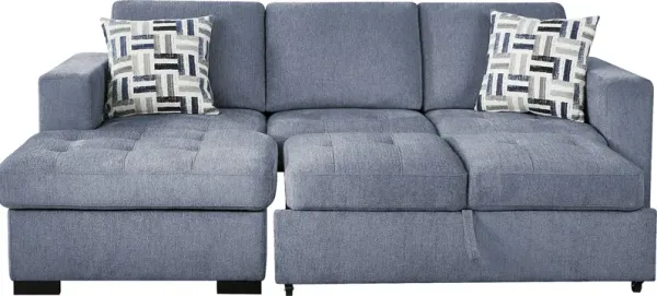 Geneva Blue 2 Pc Sleeper Sectional