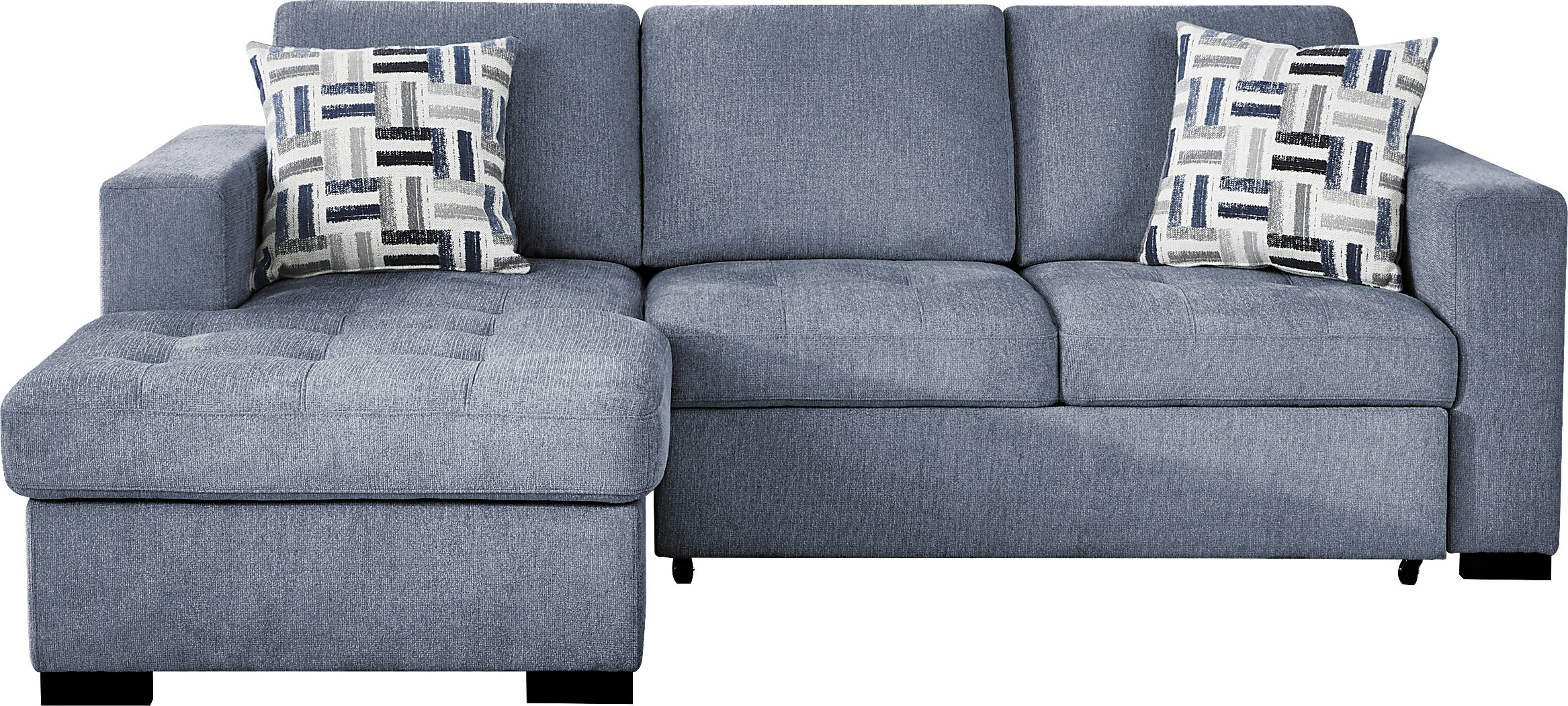 Geneva Blue 2 Pc Sleeper Sectional