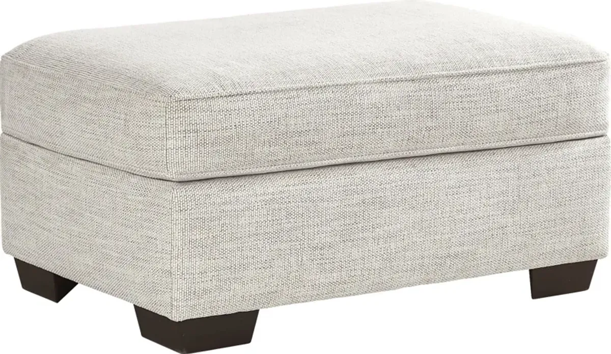 Reyna Point Ivory Ottoman