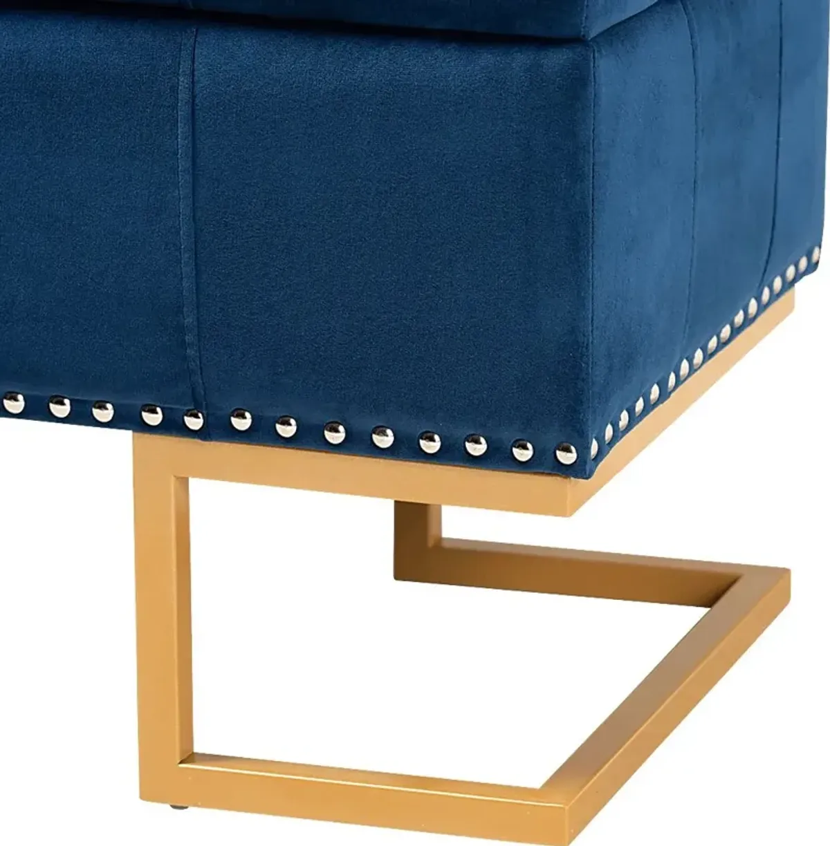 Binewood Blue Storage Ottoman