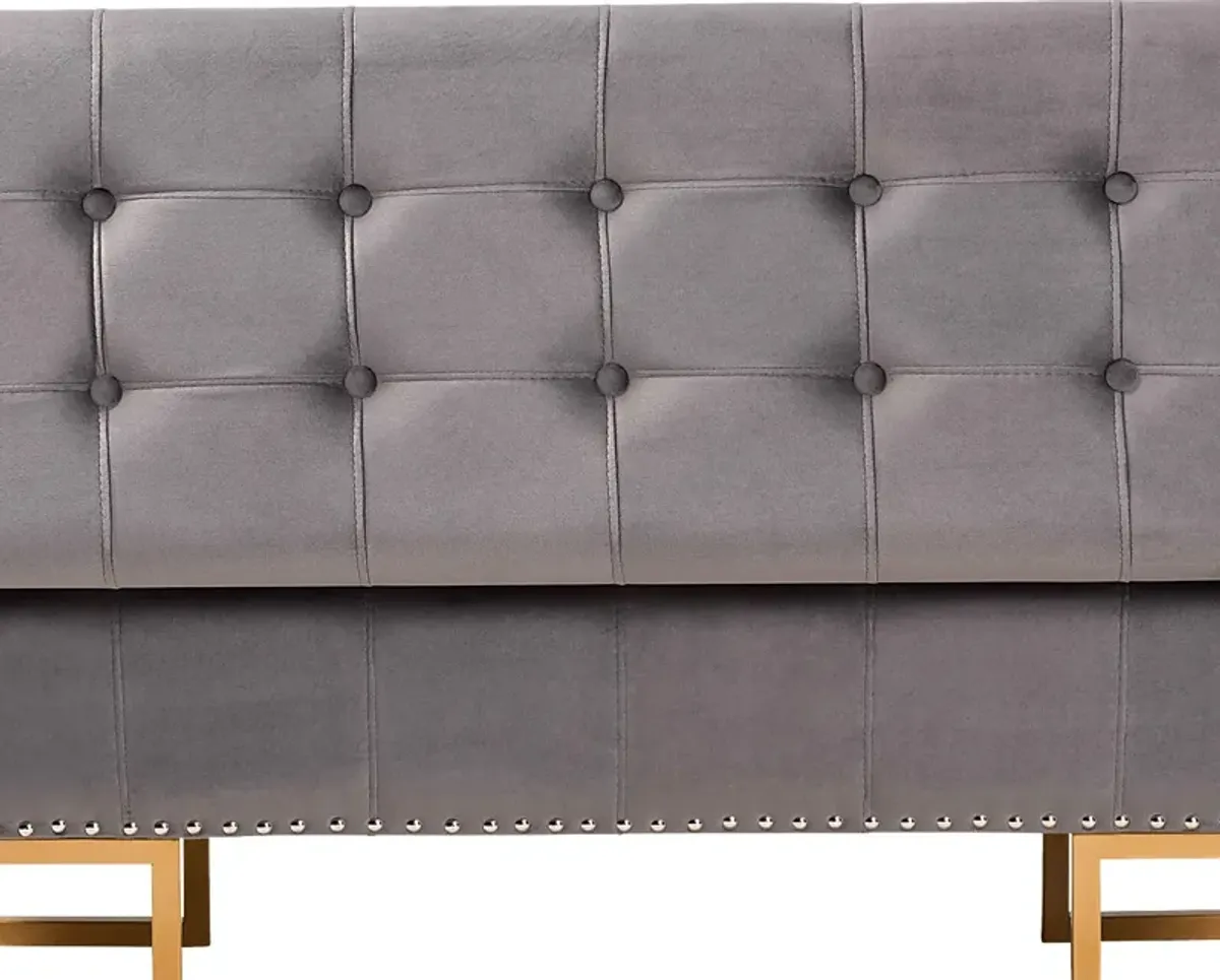 Binewood Gray Storage Ottoman