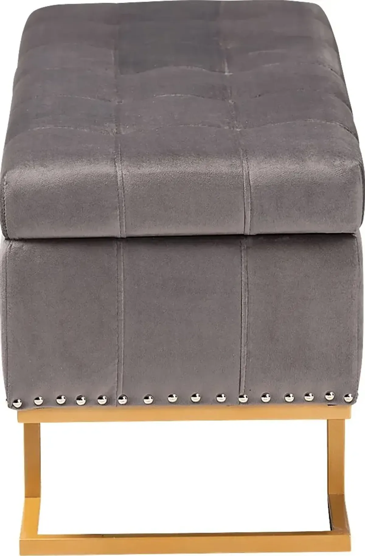 Binewood Gray Storage Ottoman