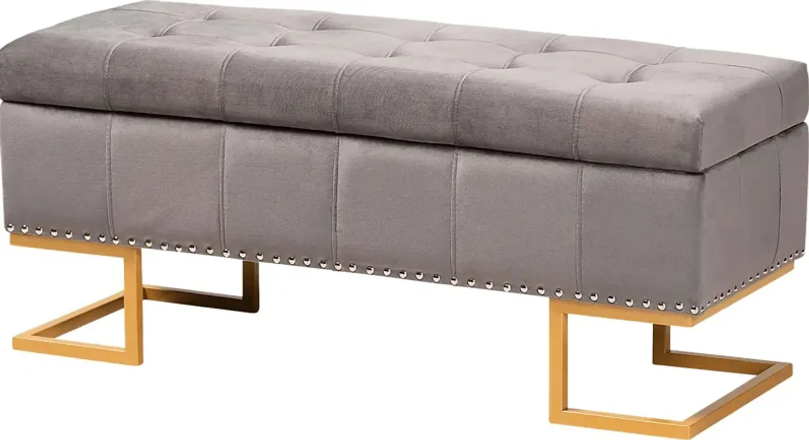 Binewood Gray Storage Ottoman