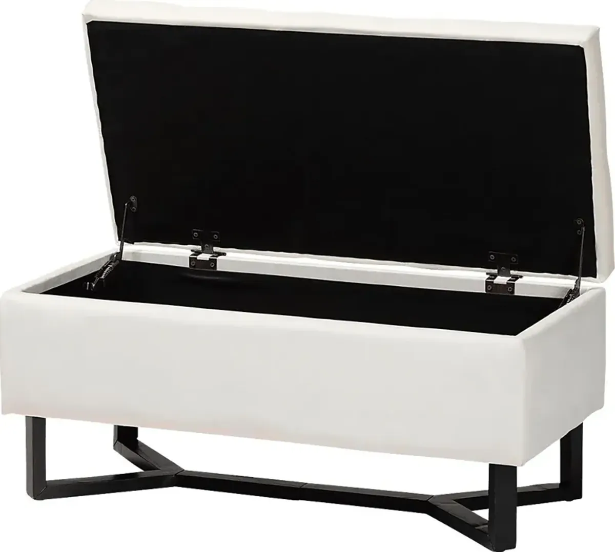 Alema Beige Storage Ottoman