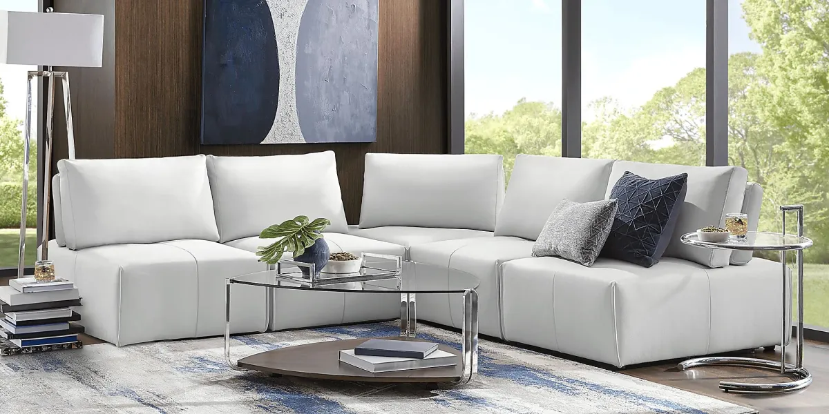 Davis Park Platinum 5 Pc Sectional