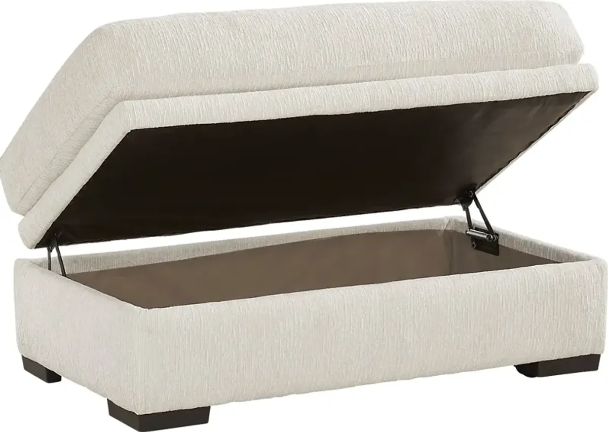 Charlton Street Off-White Ottoman