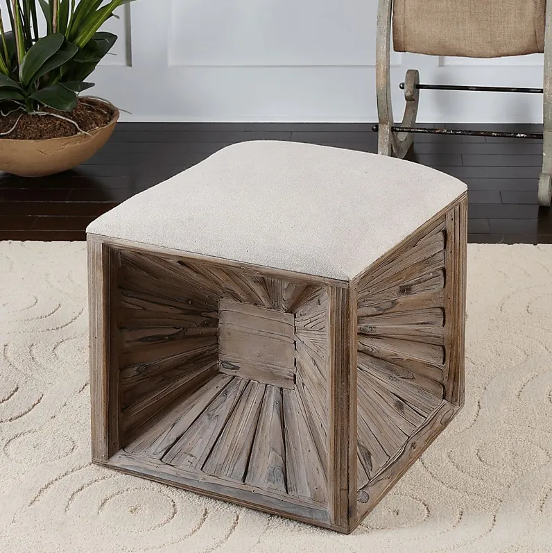 Janmer Linen Ottoman