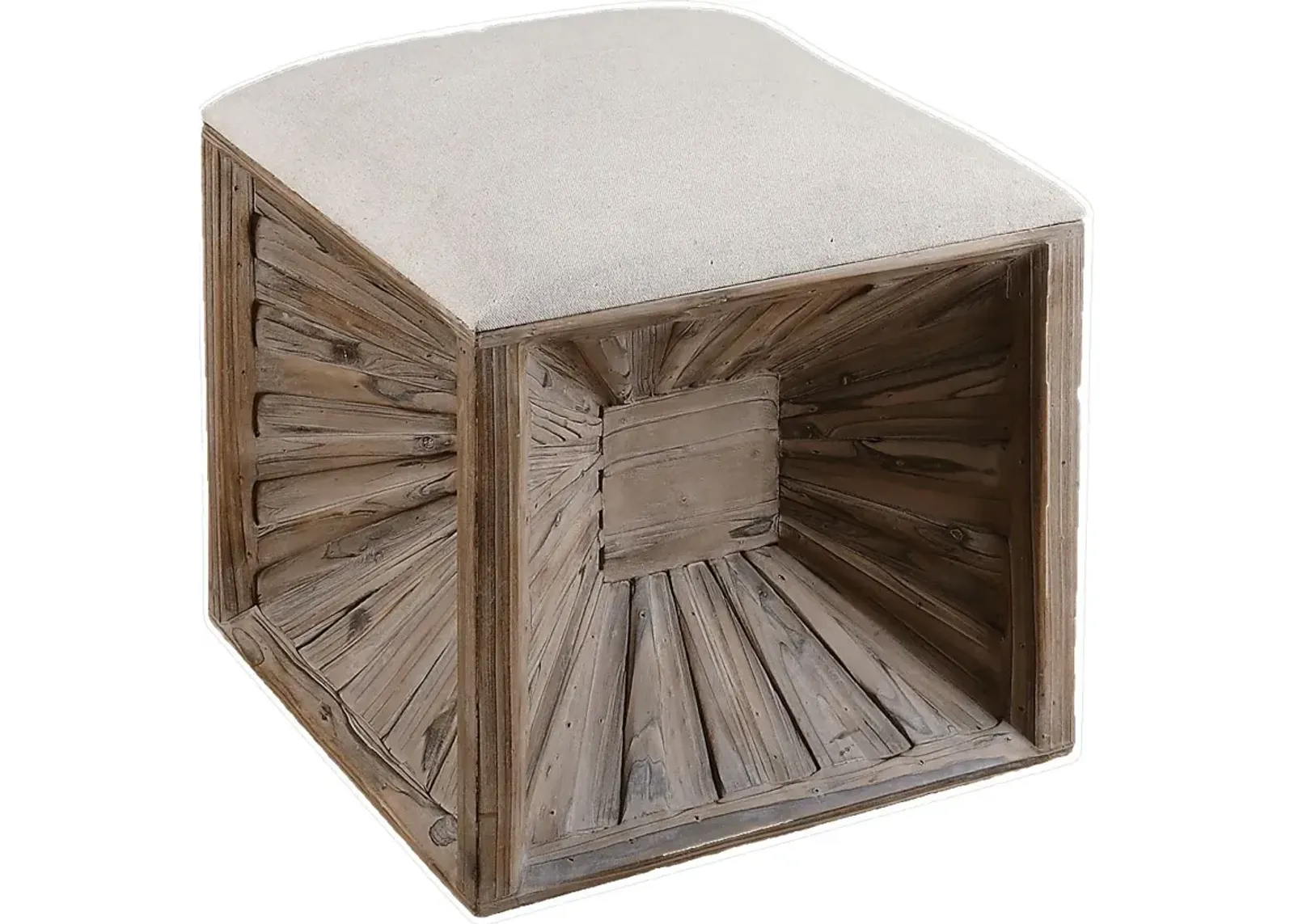 Janmer Linen Ottoman