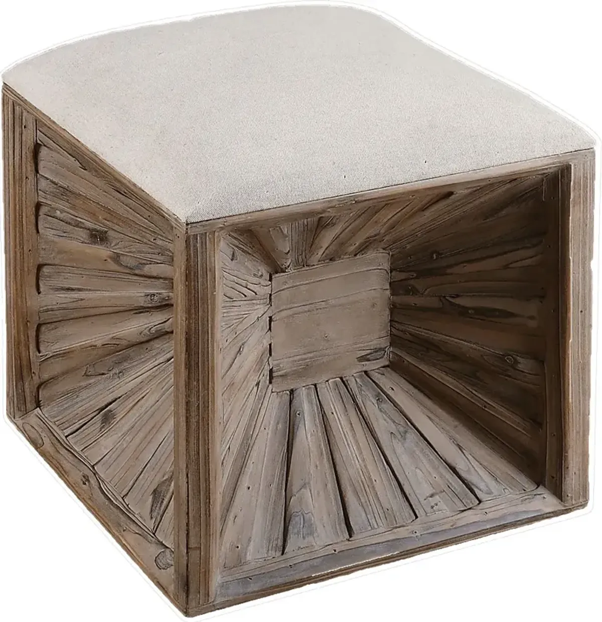 Janmer Linen Ottoman