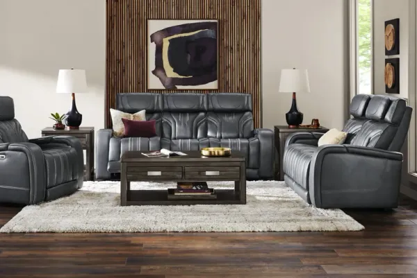 Southlake Navy 3 Pc Living Room with Triple Power Reclining Sofa