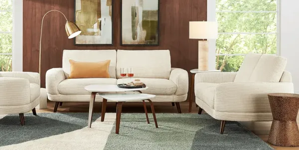 Penn Station Cream 5 Pc Living Room