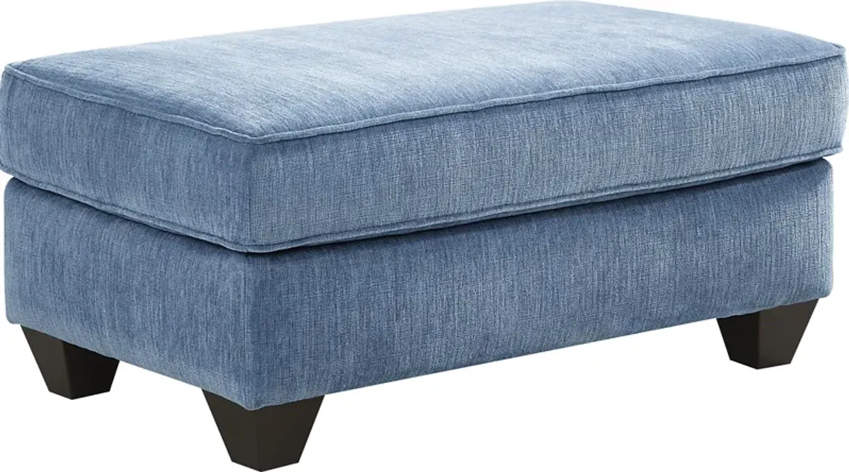 Dennin Heights Blue Ottoman