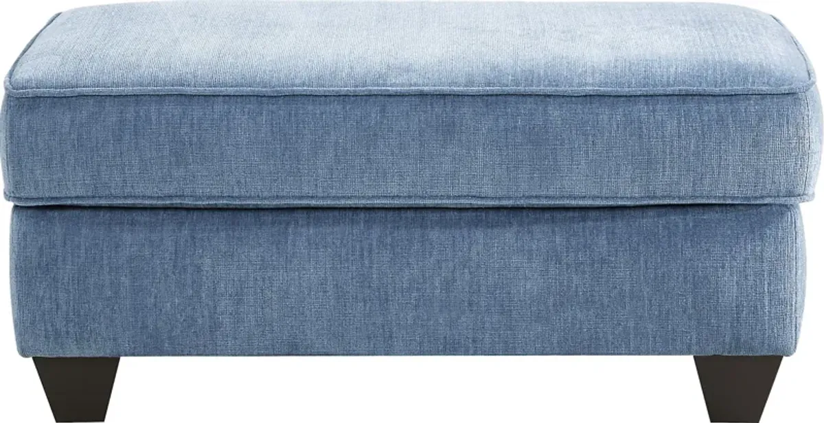 Dennin Heights Blue Ottoman