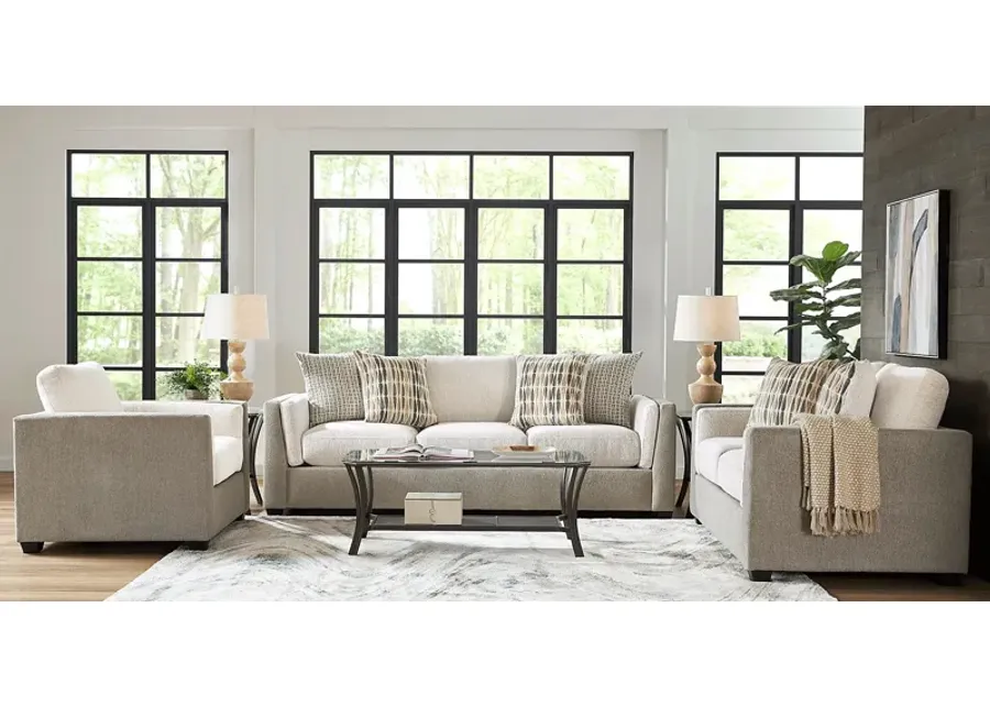 Alcott Gray 8 Pc Living Room Set